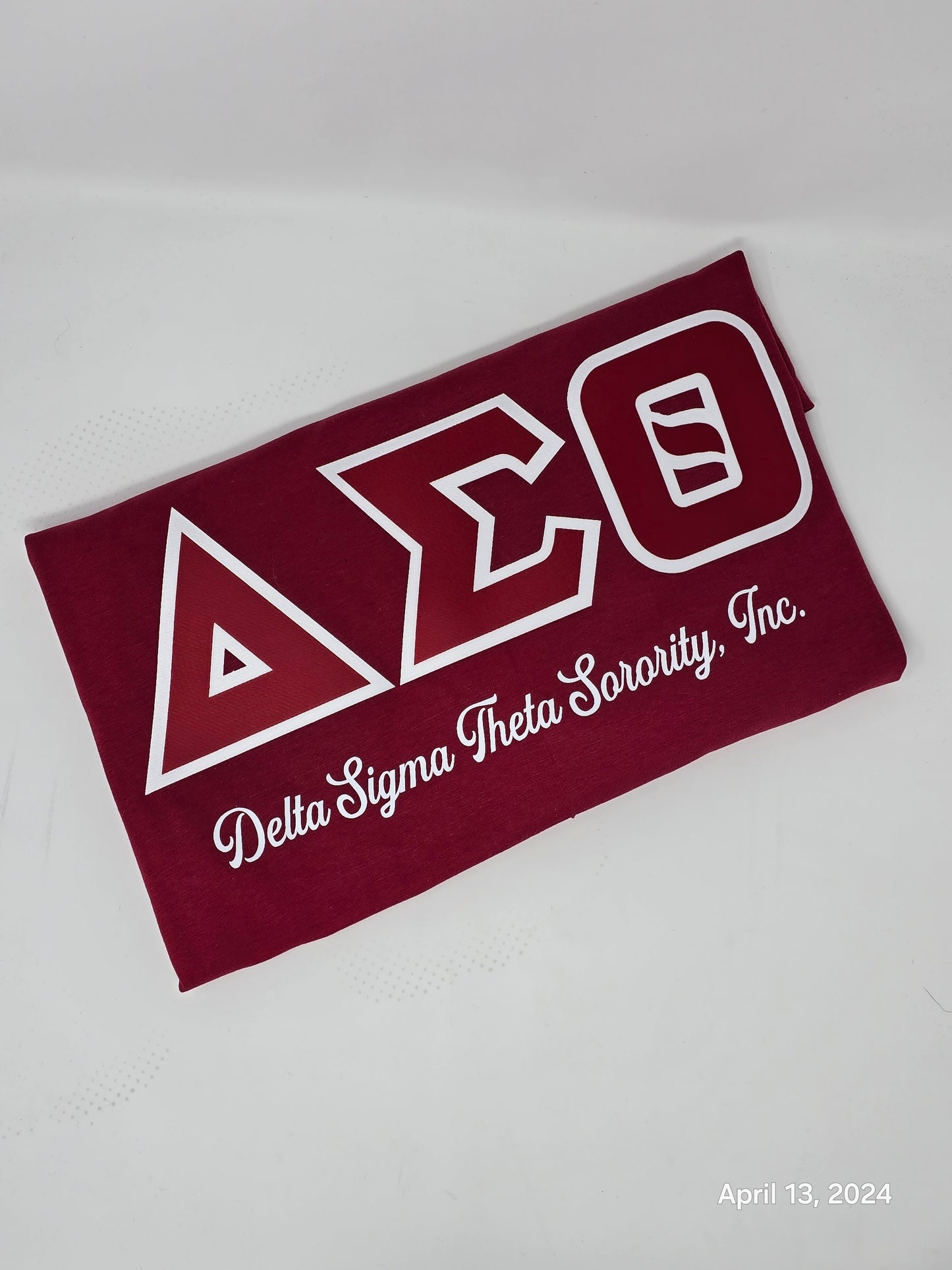 Delta Sigma Theta Short Sleeve Tee - Double Greek Letter - Cardinal Red