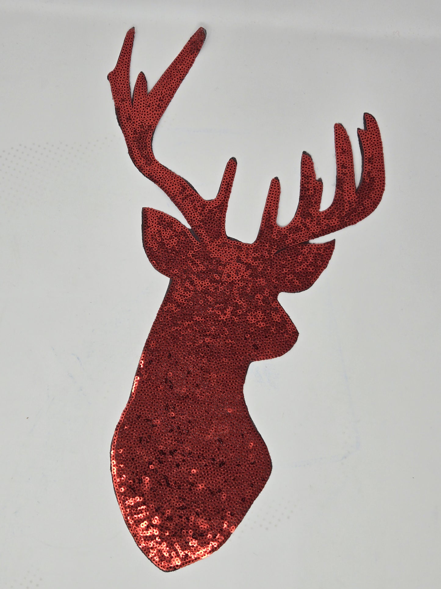 SEQUIN REINDEER IRON-ON PATCH