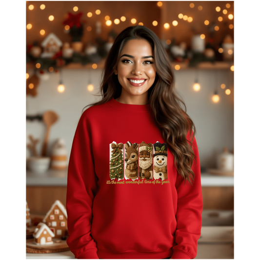 “Most Wonderful Time of the Year” Holiday Character Sweatshirt