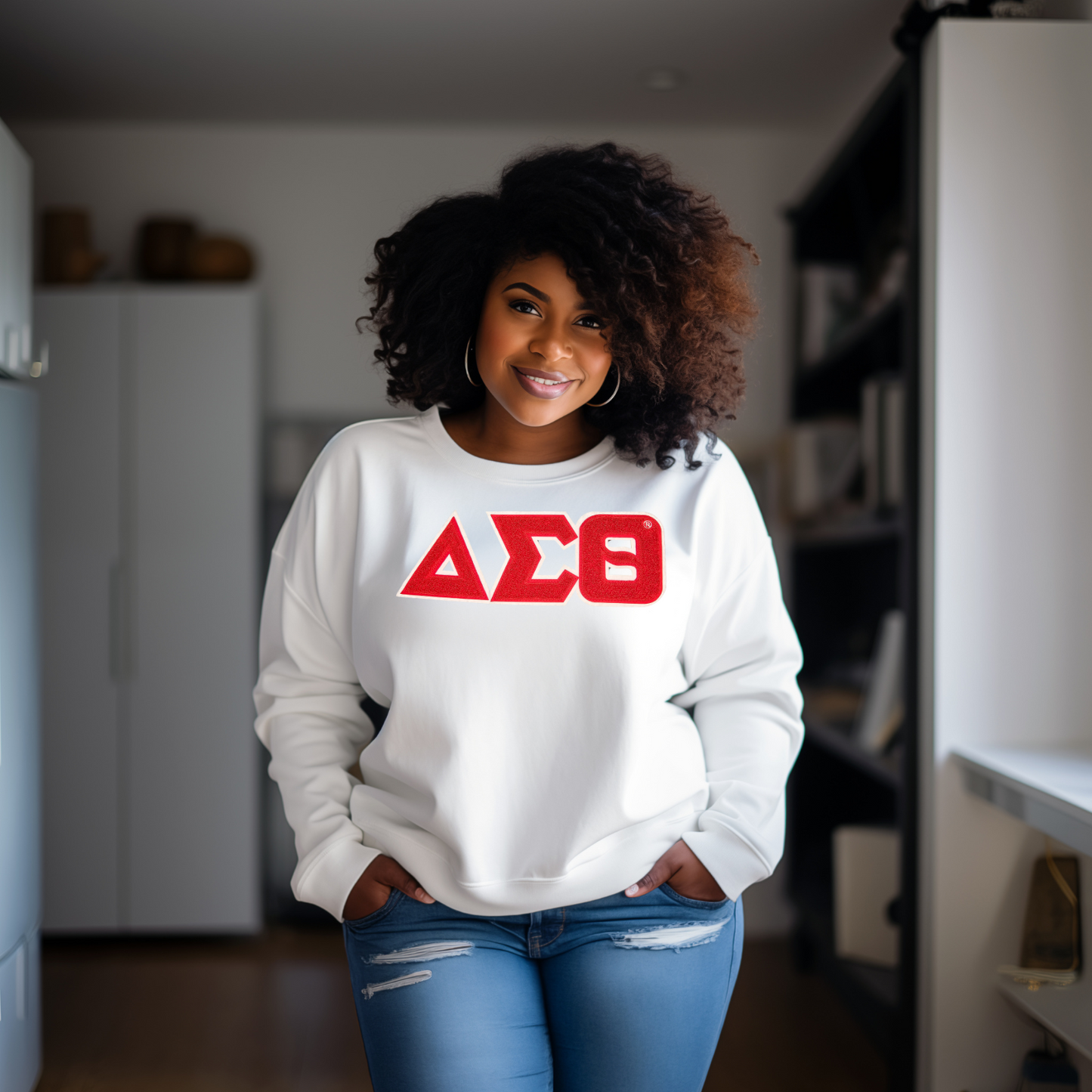 Chenille Patch Delta Sigma Theta Sweatshirt
