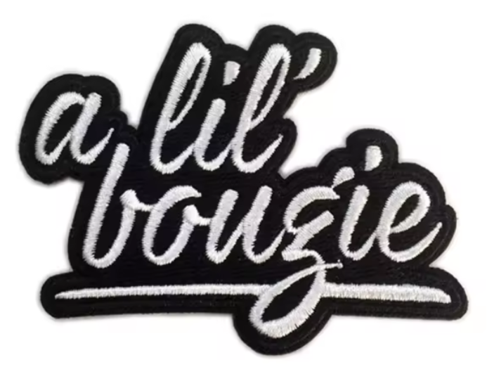 a lil bougie iron on patch