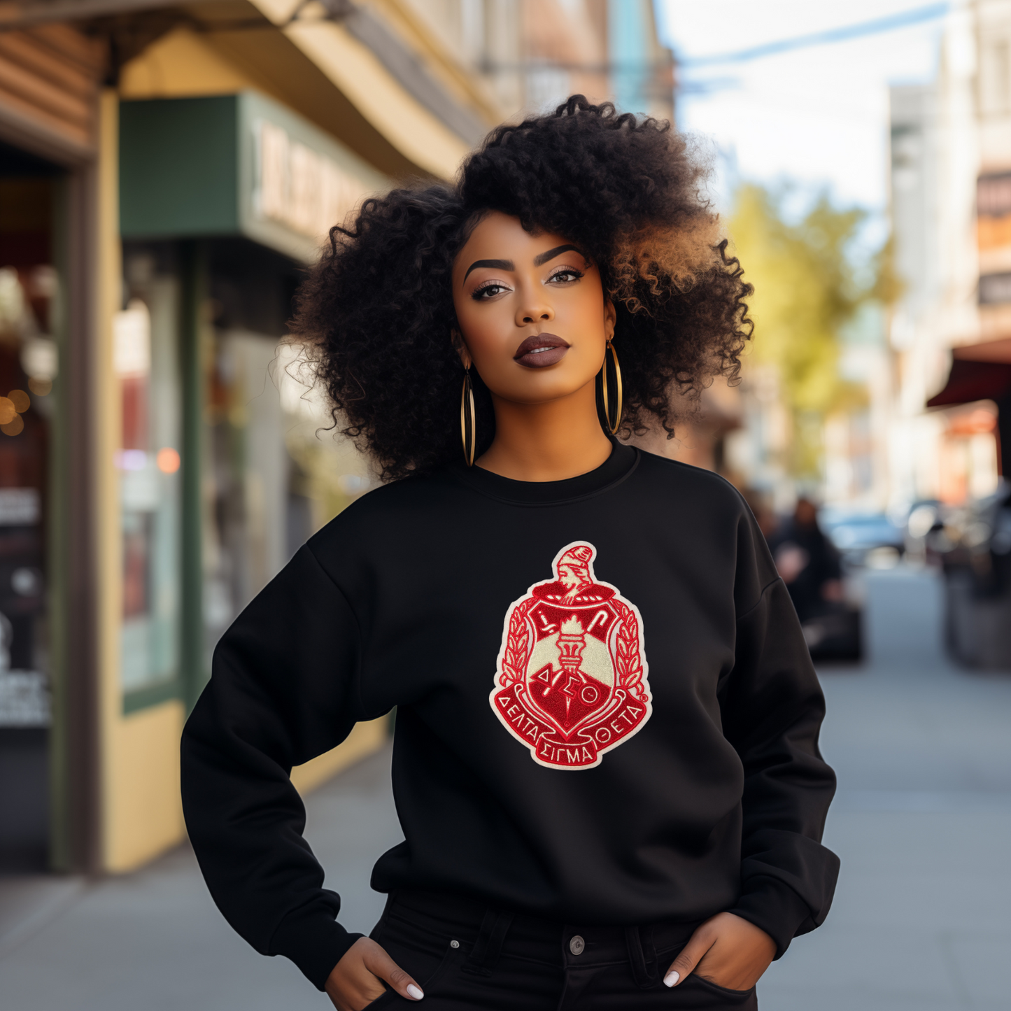Chenille Patch Delta Sigma Theta Sweatshirt