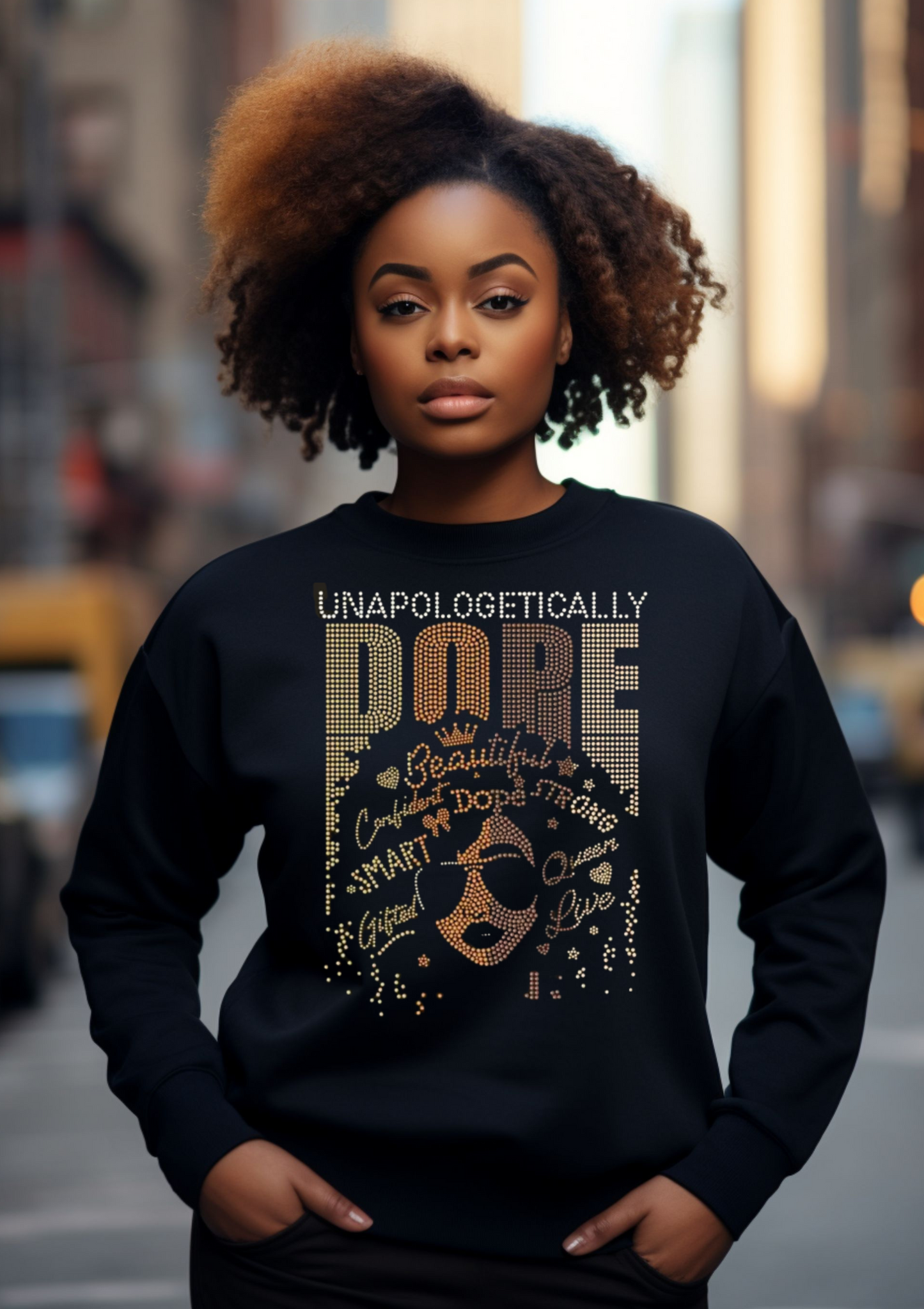 Unapologetically Dope Rhinestone Transfer