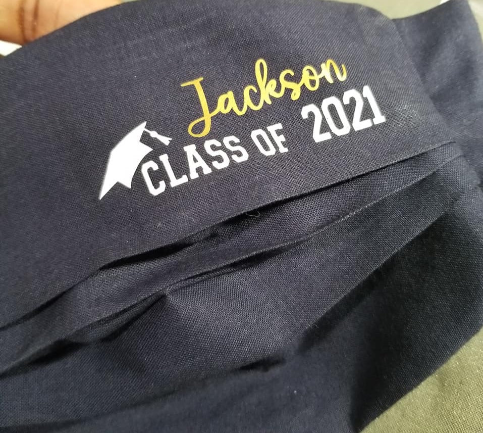 Custom Graduation Face Mask Distinctive Designs by Dani