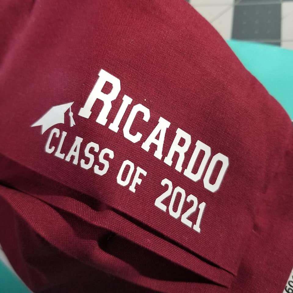 Custom Graduation Face Mask Distinctive Designs by Dani