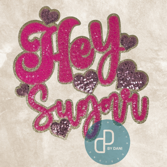 HEY SUGAR SEQUIN Iron-On Patch