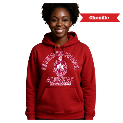 [CHENILLE] Delta Sigma Theta Chapter Sweatshirt or Hoodie - OXFORD-HENDERSON ALUMNAE (Copy)