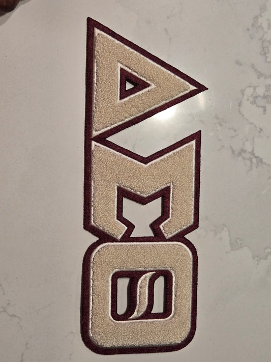 Delta Sigma Theta Sorority Inc., Embroidered Patch - GREEK LETTERS (11X4)
