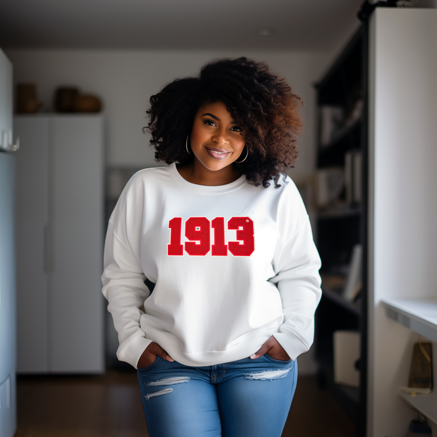 Chenille Patch Delta Sigma Theta Sweatshirt