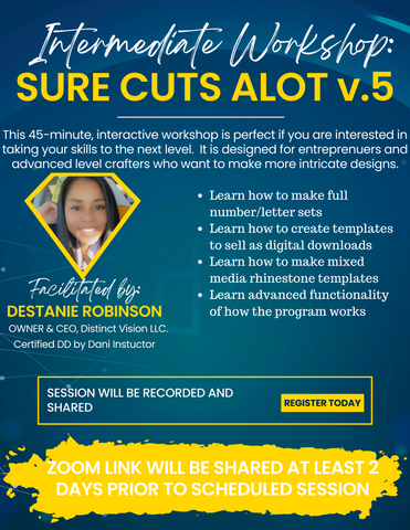 Sure Cuts A Lot Virtual Workshop [INTERMEDIATE]