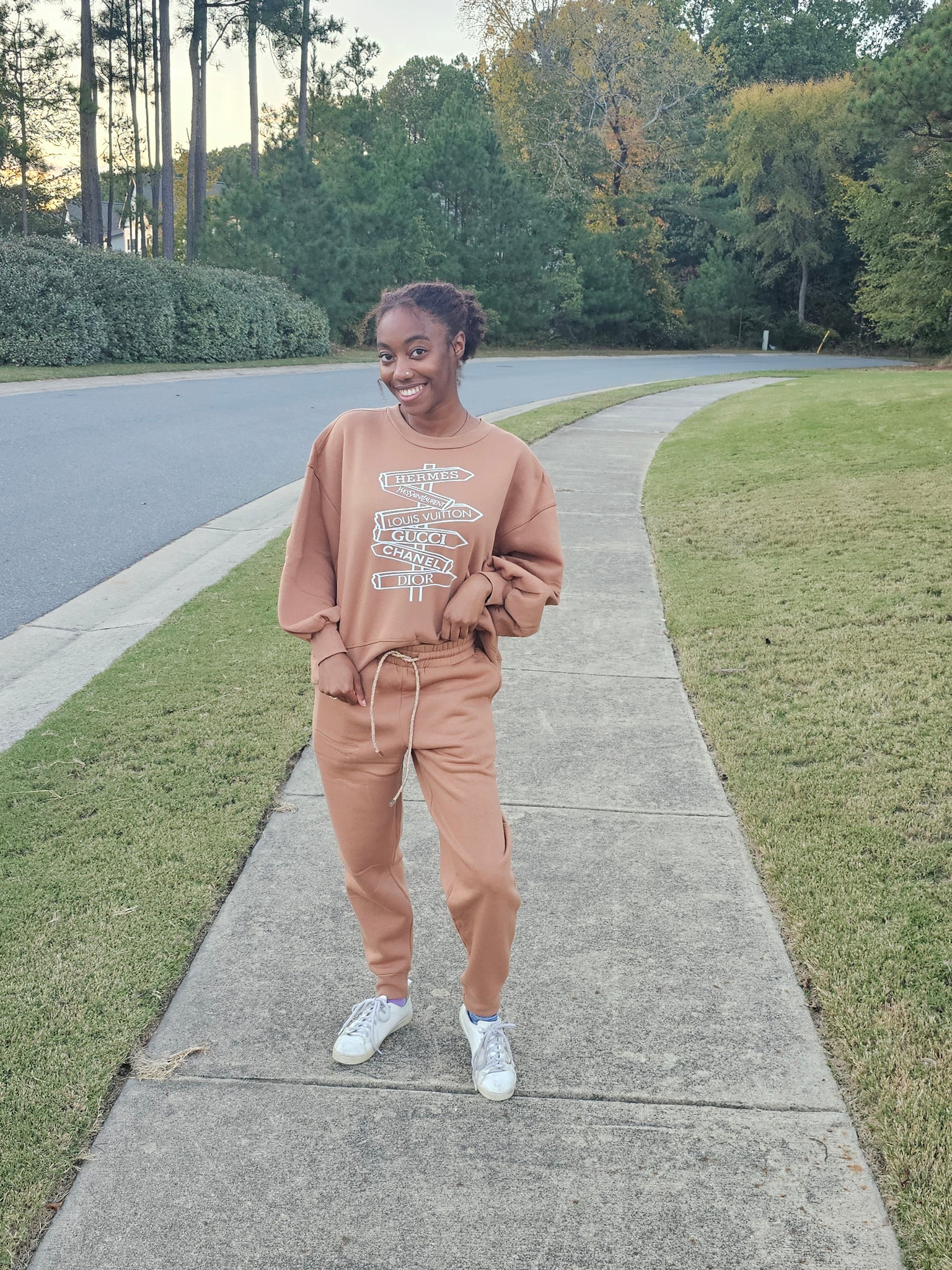All Roads Lead to Fashion Oversized Jogger Set