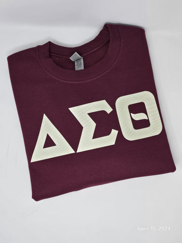 Crimson and Cream Crew Sweatshirt