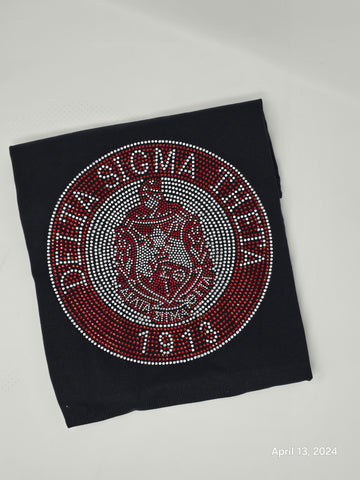 **BLING** Delta Sigma Theta Tee - Crest