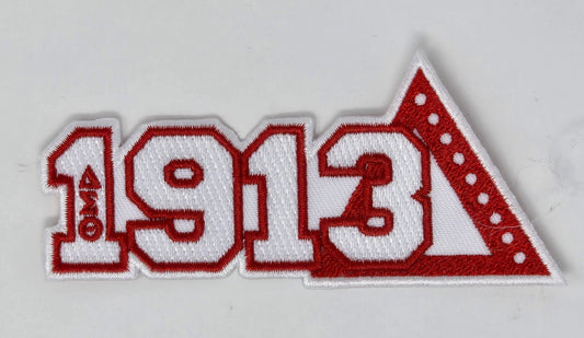 Delta Sigma Theta Sorority Inc., Embroidered Patch - 1913 w/ Pyramid (4X1.75)