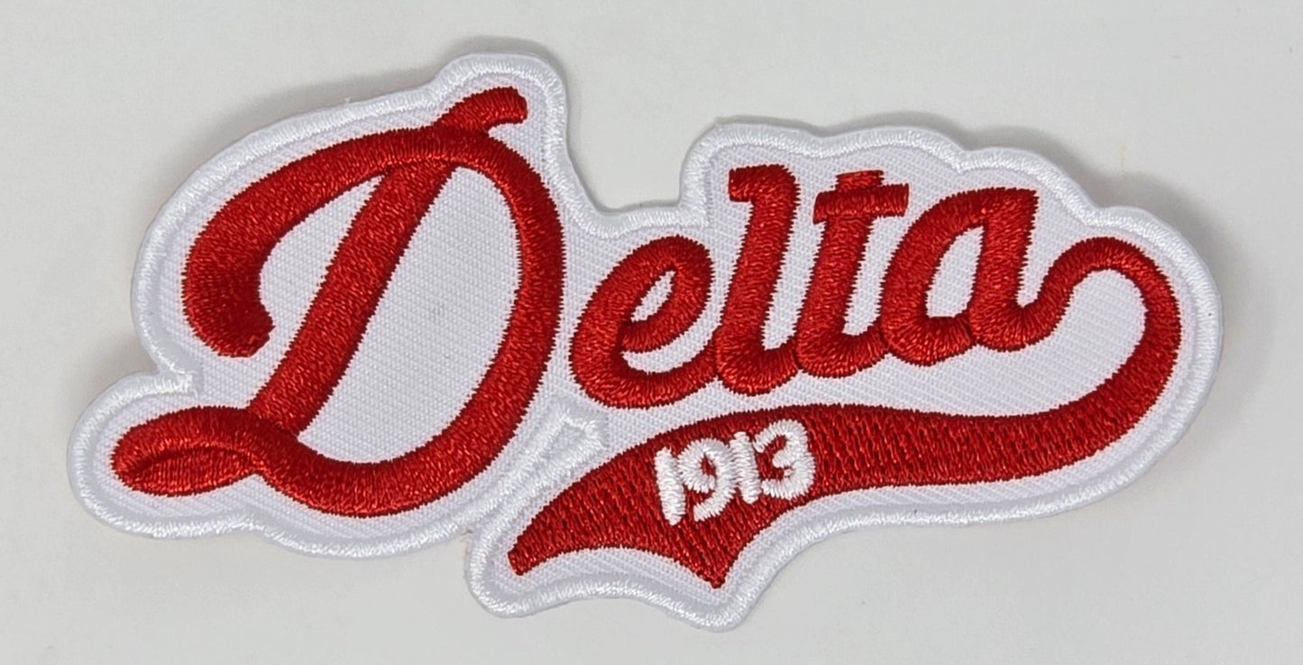 Delta Sigma Theta Sorority Inc., Embroidered Patch - DELTA (4X2)