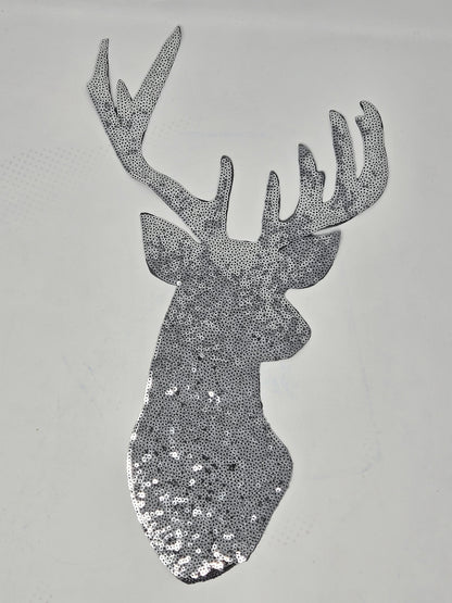 SEQUIN REINDEER IRON-ON PATCH