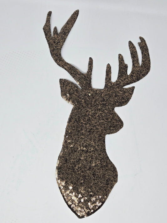 SEQUIN REINDEER IRON-ON PATCH