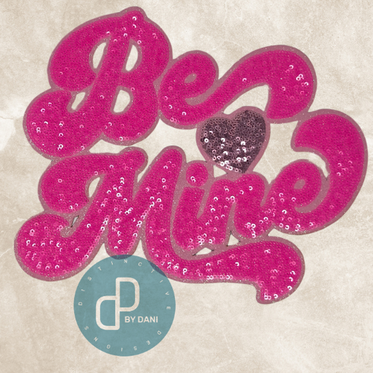BE MINE SEQUIN Iron-On Patch