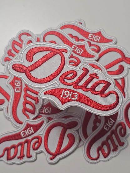 Delta Sigma Theta Sorority Inc., Embroidered Patch - DELTA (4X2)