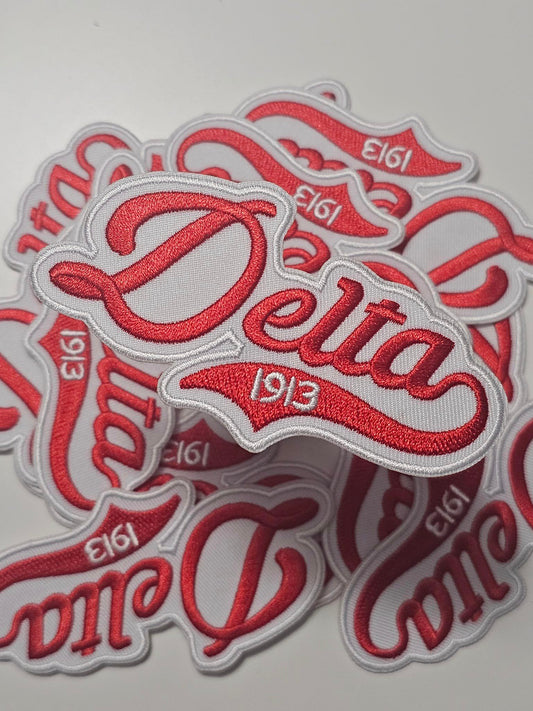 Delta Sigma Theta Sorority Inc., Embroidered Patch - DELTA (4X2)