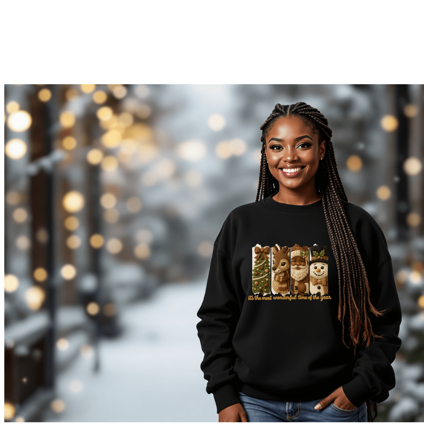 “Most Wonderful Time of the Year” Holiday Character Sweatshirt