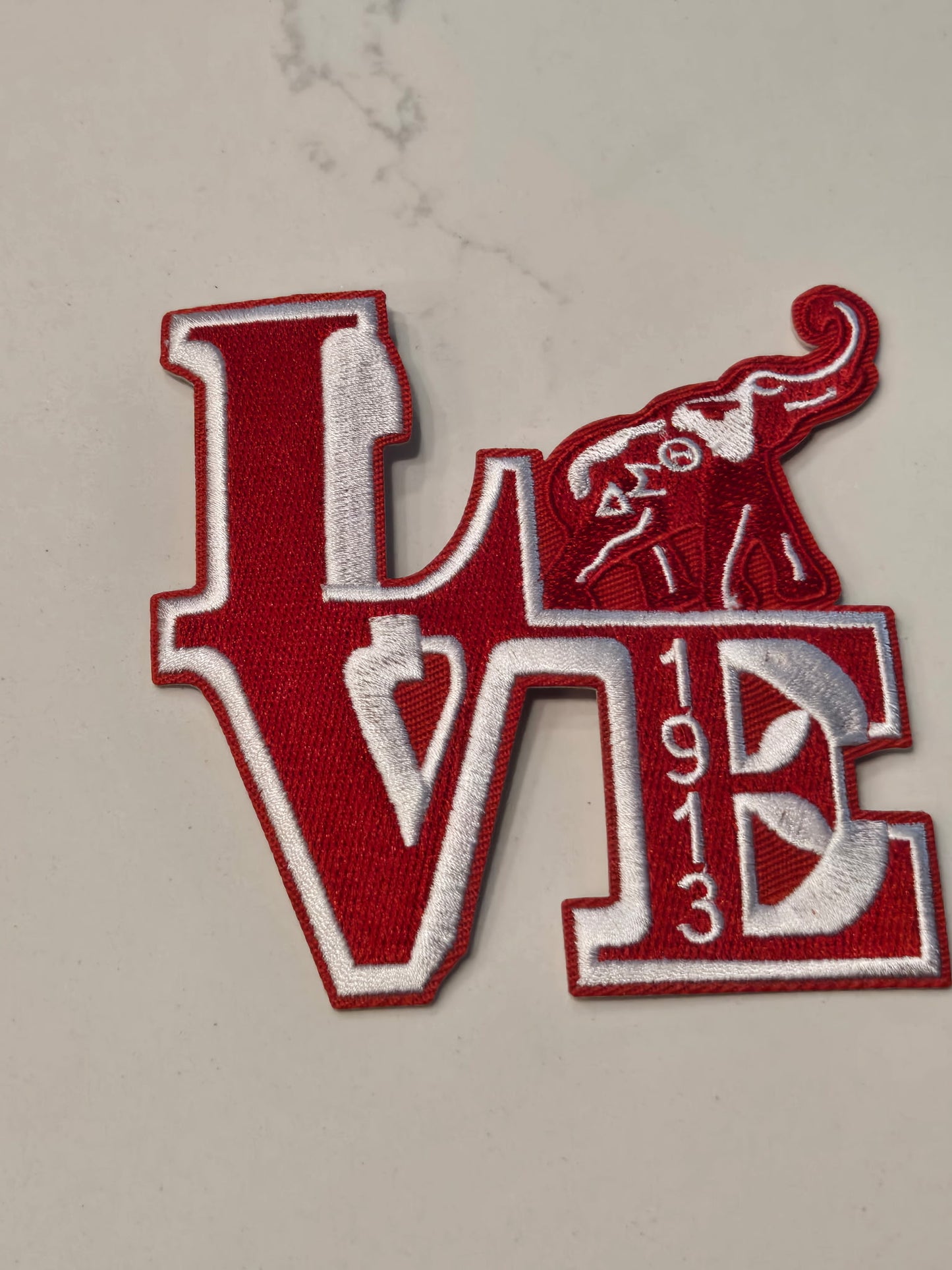 Delta Sigma Theta Sorority Inc., Embroidered Patch - DELTA LOVE (4x4)