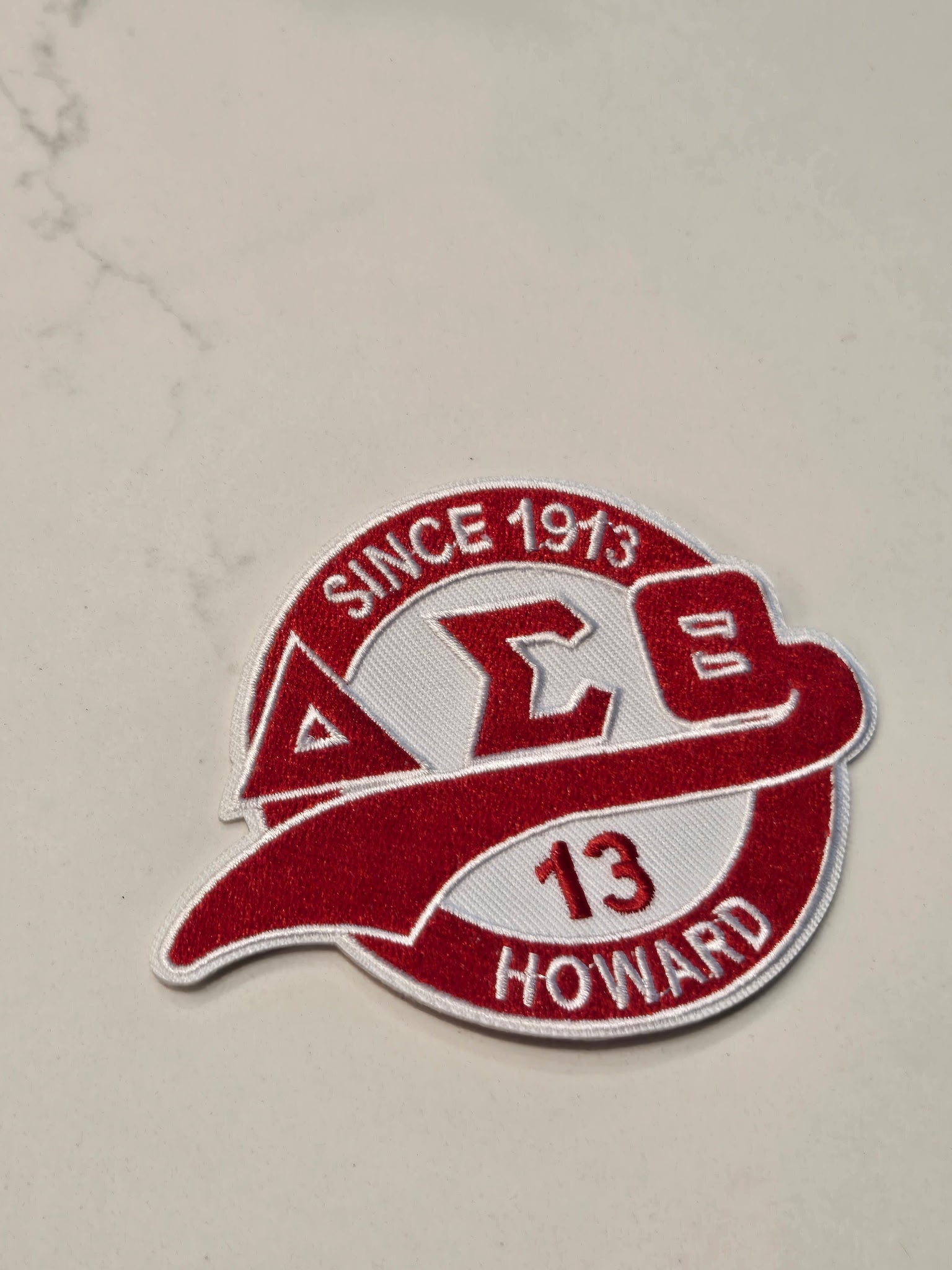 Delta Sigma Theta Sorority Inc., Embroidered Patch - HOWARD (3.75x3)