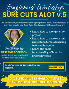 Sure Cuts A Lot Virtual Workshop - Version 5 or Version 6 [BEGINNER]