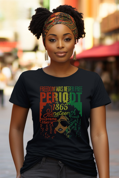 Juneteenth Rhinestone Tee