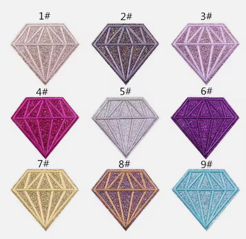 Diamond Gem Glitter Iron-On Patch