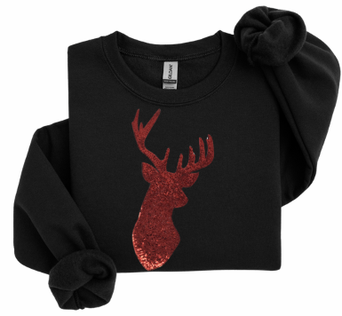 **CUSTOMIZED** SEQUIN REINDEER SWEATER