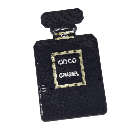Sequin Perfume Bottle - Iron On Patch