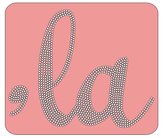 ", la" Rhinestone Digital Download