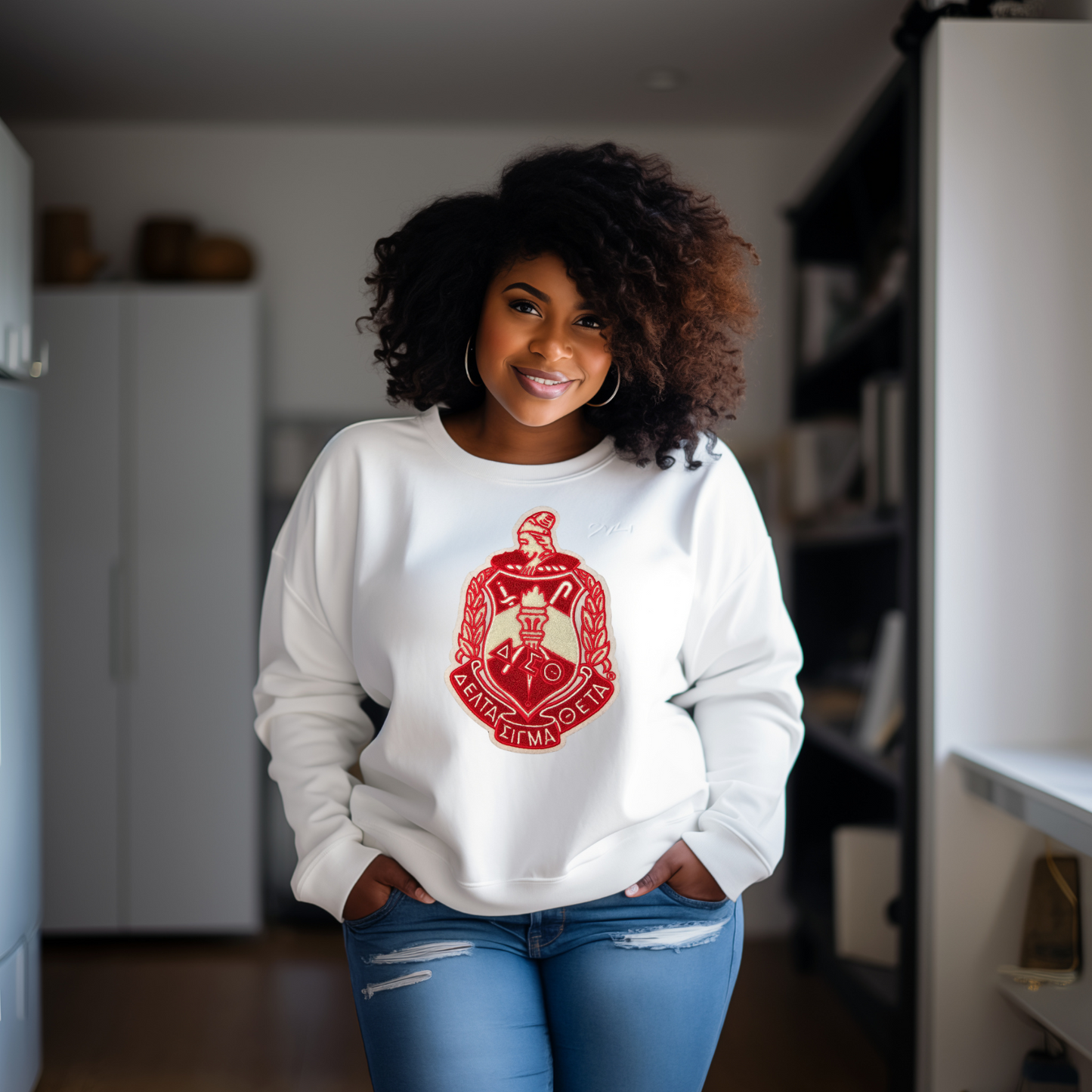 Chenille Patch Delta Sigma Theta Sweatshirt
