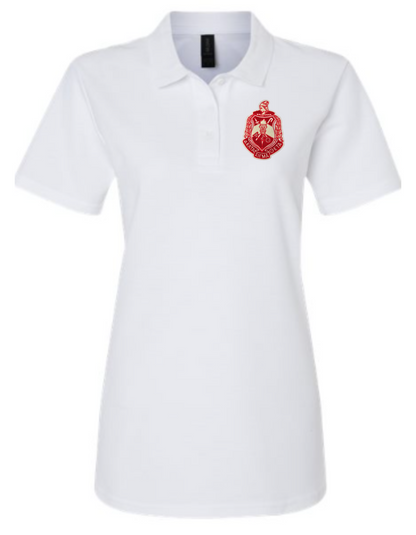 Delta Sigma Theta Ladies Fit Standard Polo w/ Embroidered Crest