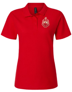 Delta Sigma Theta Ladies Fit Standard Polo w/ Embroidered Crest
