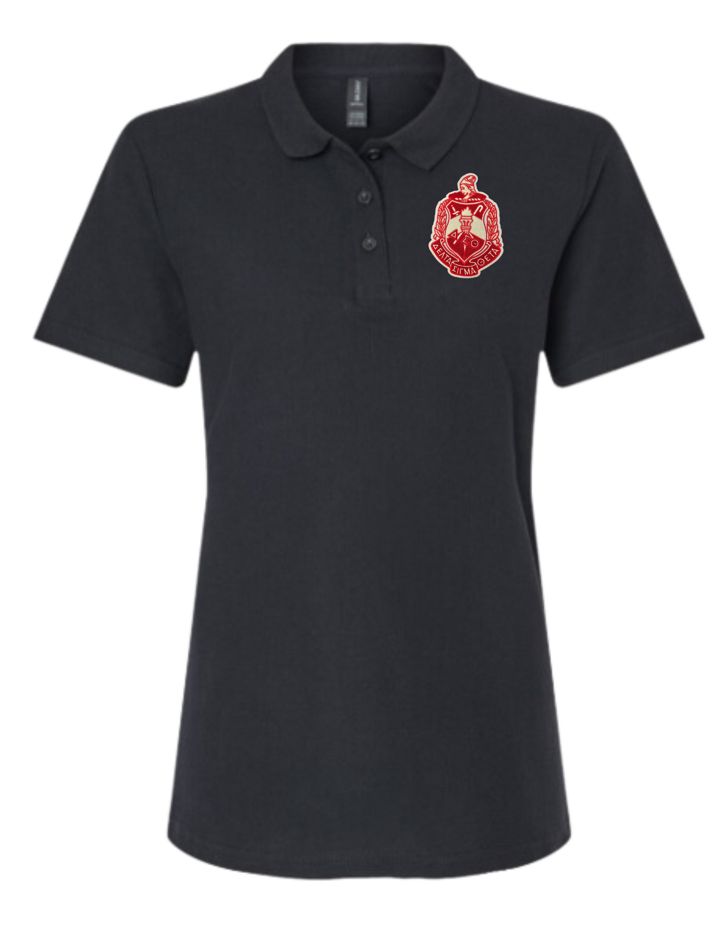 Delta Sigma Theta Ladies Fit Standard Polo w/ Embroidered Crest