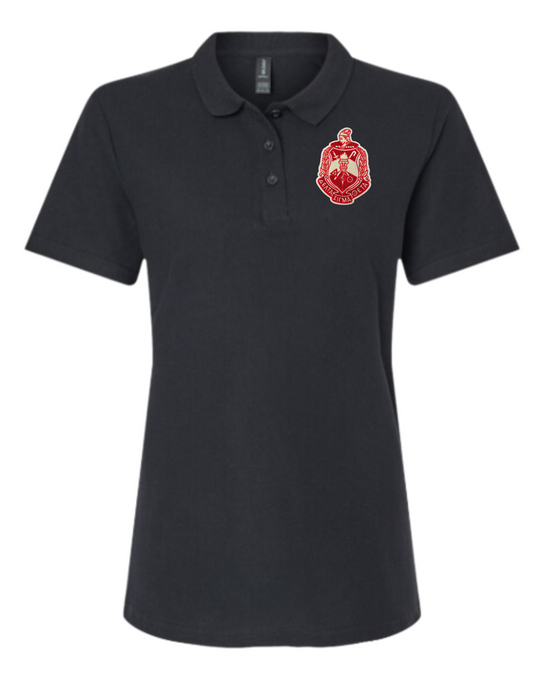 Delta Sigma Theta Ladies Fit Standard Polo w/ Embroidered Crest
