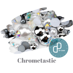Pearl & Resin Flatback Rhinestone Mix - CHROMETASTIC
