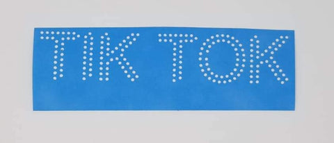 Pre-Cut Rhinestone Template: TIK TOK
