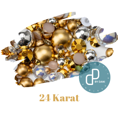 Pearl & Resin Flatback Rhinestone Mix - 24 KARAT