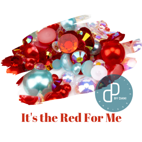 Pearl & Resin Flatback Rhinestone Mix - IT'S THE RED FOR ME