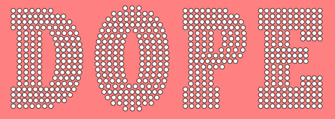 Pre-Cut Rhinestone Template: DOPE