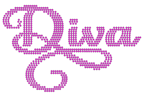 Pre-Cut Rhinestone Template: DIVA
