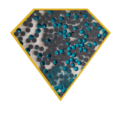 PEACOCA BLUE Hot Fix Rhinestones