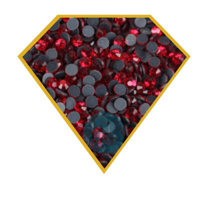 RED SIAM Hotfix Rhinestones