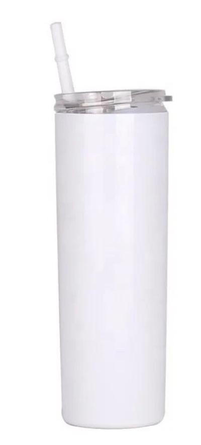 20 oz. Skinny White Sublimation Tumbler