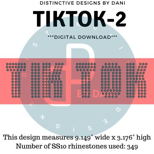 TIK TOK-2 Rhinestone Design