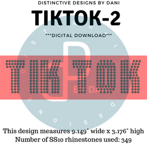 TIK TOK-2 Rhinestone Design