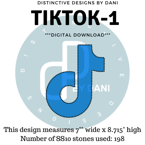 TIKTOK Rhinestone and Vinyl Design